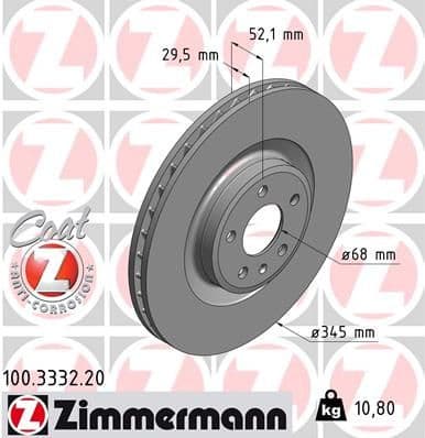Brake Disc COAT Z 100.3332.20