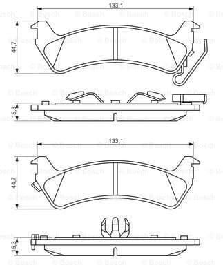 Brake Pad Set, disc brake 0986494348