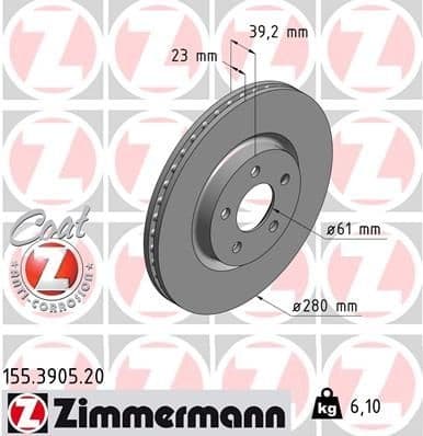 Brake Disc COAT Z 155.3905.20