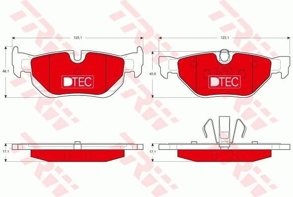 Brake Pad Set, disc brake DTEC COTEC GDB1626DTE