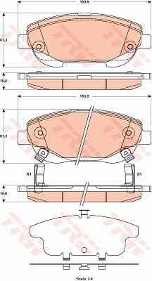 Brake Pad Set, disc brake GDB3518 - image 2