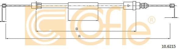 Cable Pull, parking brake 10.6215 - image 2