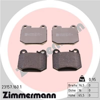 Brake Pad Set, disc brake 23157.160.1