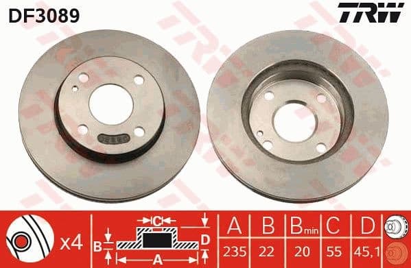 Brake Disc DF3089