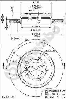Brake Disc PRIME LINE - UV Coated 09.7720.11