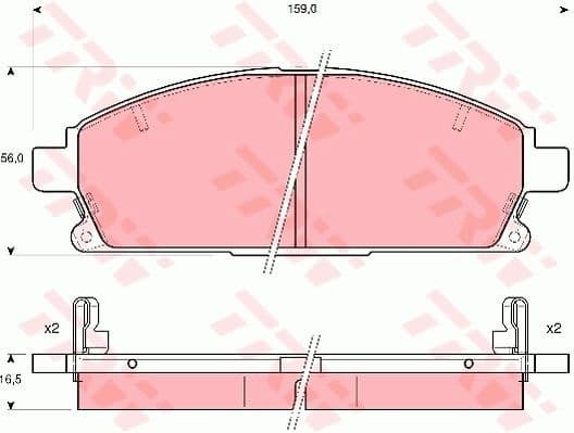 Brake Pad Set, disc brake COTEC GDB3312