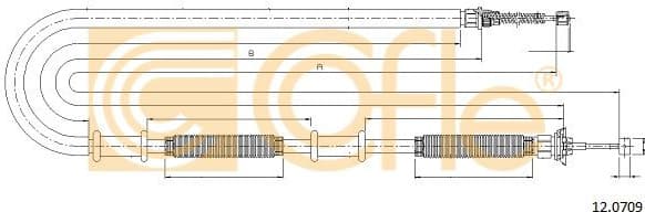 Cable Pull, parking brake 12.0709