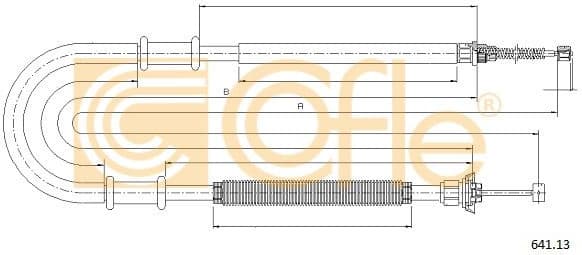 Cable Pull, parking brake 641.13