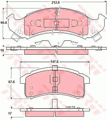 Brake Pad Set, disc brake GDB4000