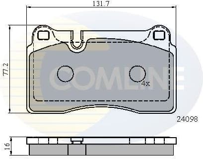 Brake pads front CBP01626
