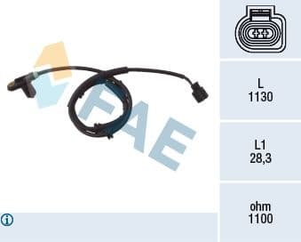 Sensor, wheel speed 78025