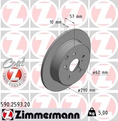 Brake Disc COAT Z 590.2593.20