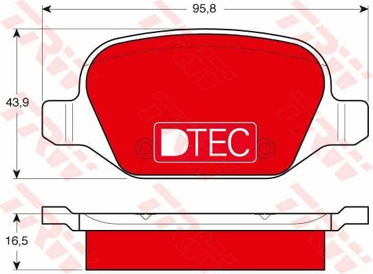 Brake Pad Set, disc brake DTEC COTEC GDB1396DTE