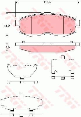 Brake Pad Set, disc brake GDB3406