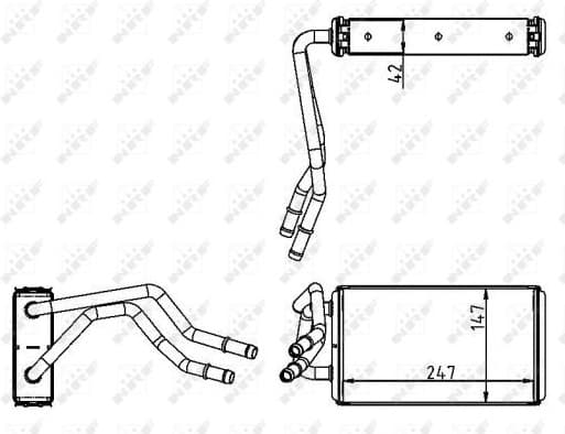 Heat Exchanger, interior heating 54227