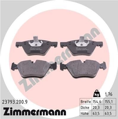 Brake Pad Set, disc brake pb:z 23793.200.9