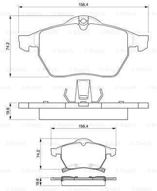Brake Pad Set, disc brake 0986424488 - image 7