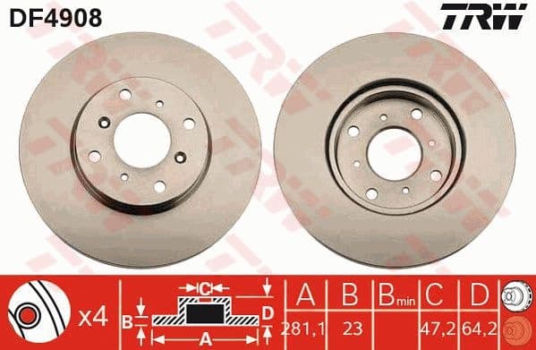 Brake Disc DF4908