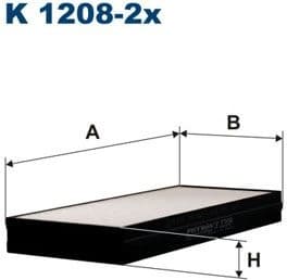 Filter, cabin air K1208-2X