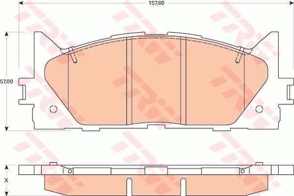 Brake pads front, Top Quality GDB3429