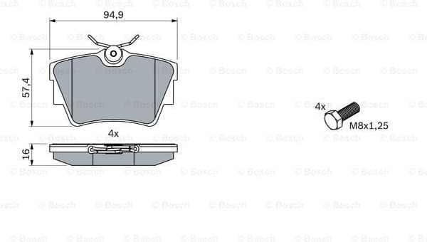 Brake Pad Set, disc brake 0986494040 - image 7