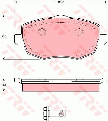 Brake Pad Set, disc brake COTEC GDB1593