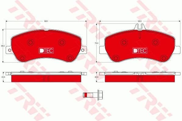 Brake Pad Set, disc brake DTEC COTEC GDB1798DTE