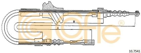 Cable Pull, parking brake 10.7541