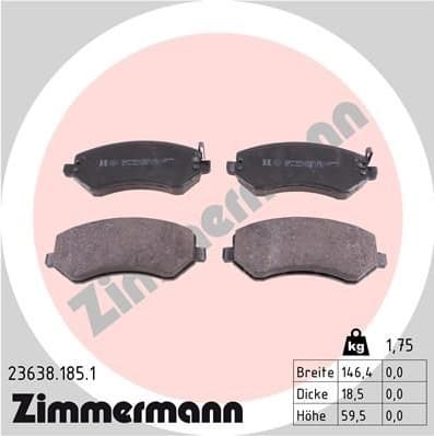 Brake Pad Set, disc brake 23638.185.1