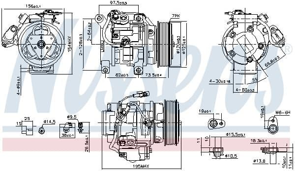 Compressor, air conditioning ** FIRST FIT ** 89433