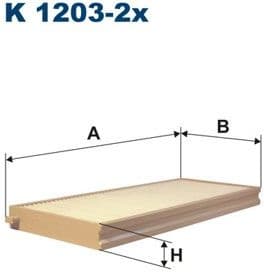 Filter, cabin air K1203-2X