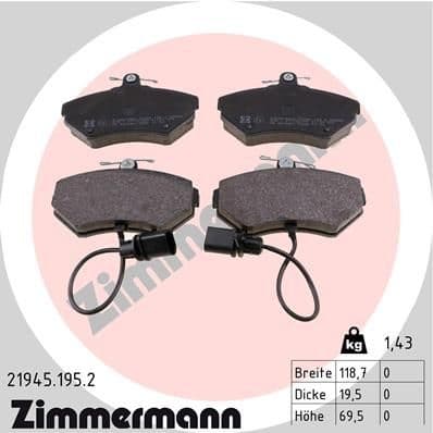 Brake Pad Set, disc brake 21945.195.2