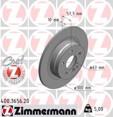 Brake Disc COAT Z 400.3656.20