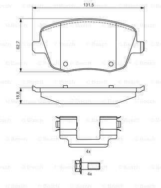 Brake Pad Set, disc brake 0986424829 - image 7