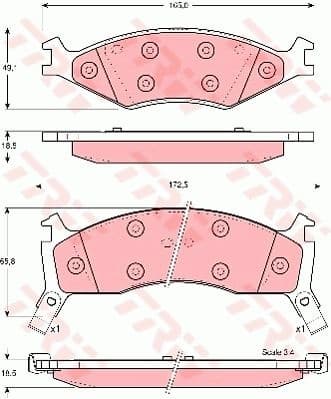 Brake Pad Set, disc brake GDB3123