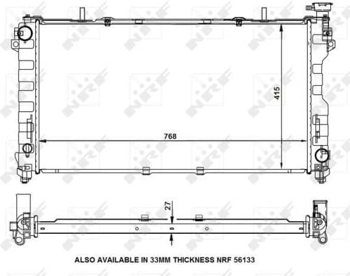 Radiator, engine cooling EASY FIT 53156