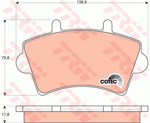 Brake pads front, Top Quality GDB1442