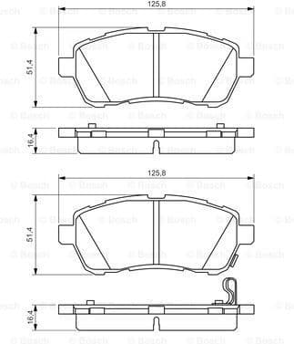 Brake Pad Set, disc brake 0986494574 - image 8