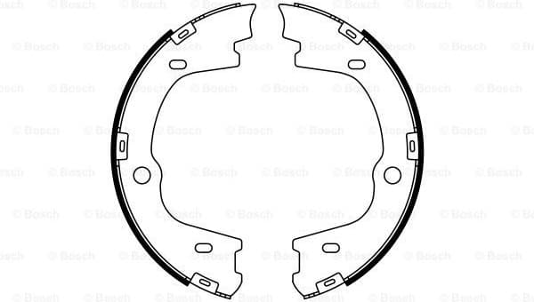 Brake Shoe Set, parking brake 0986487778 - image 2