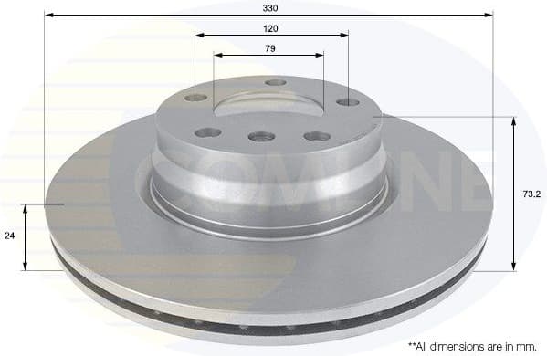Brake disc, 1pcs FRONT ADC1773V