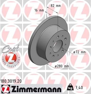 Brake Disc COAT Z 180.3019.20