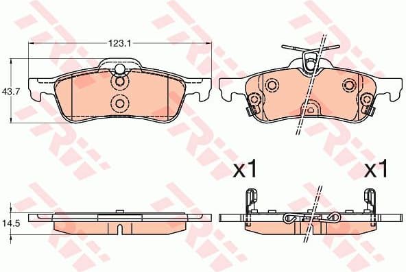 Brake Pad Set, disc brake GDB3588