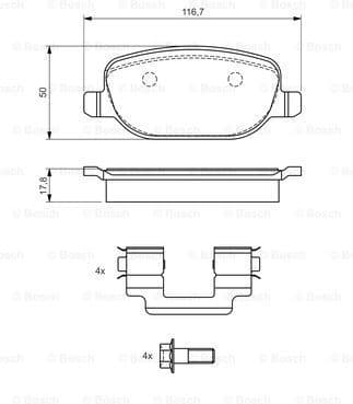 Brake Pad Set, disc brake 0986424775 - image 7