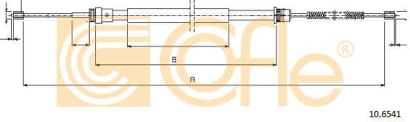 Cable Pull, parking brake 10.6541