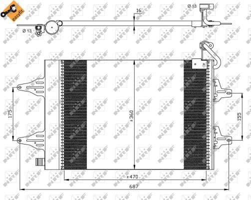 Condenser, air conditioning EASY FIT 35480