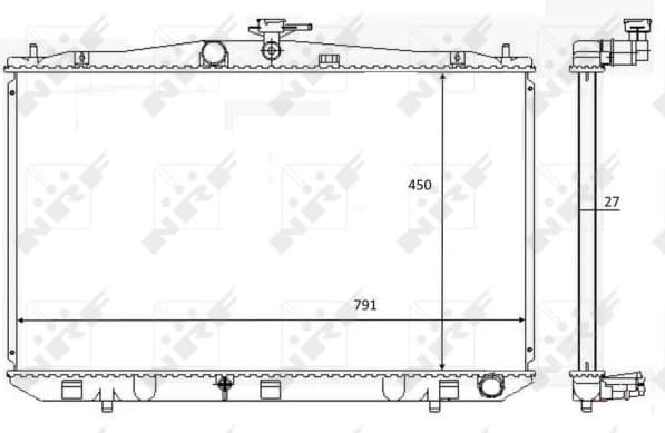 Radiator, engine cooling 59081