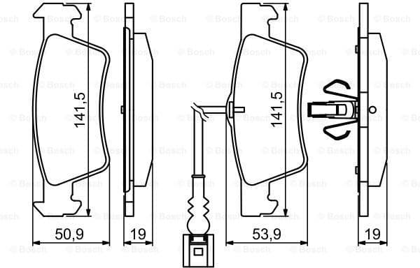 Brake Pad Set, disc brake 0986494219