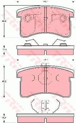 Brake Pad Set, disc brake GDB3126