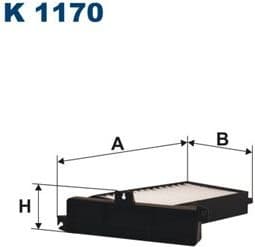 Filter, cabin air K1170