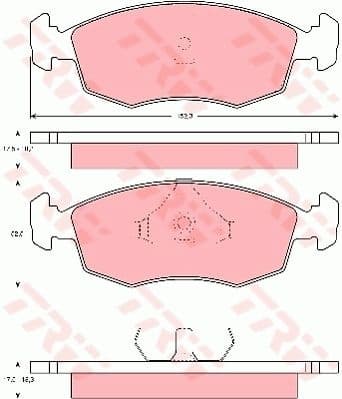 Brake Pad Set, disc brake COTEC GDB371